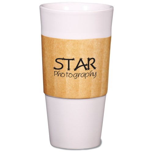 To Go Band Ceramic Cup-16 oz. Main Image