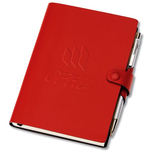 Italian Leather Journal w/ Pen - 5-1/4" x 3-3/4" Main Image