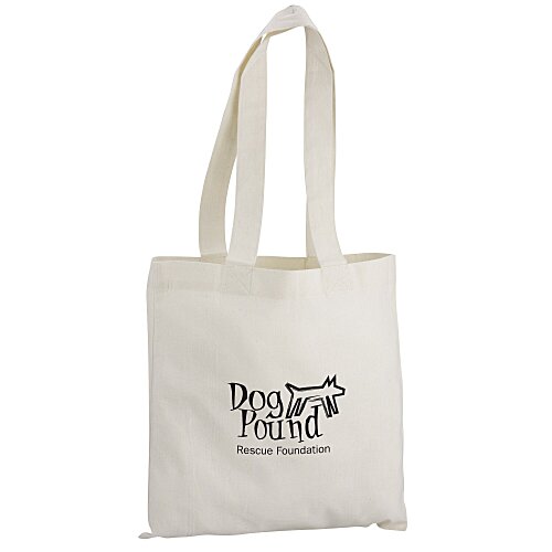 Cotton Sheeting Natural Economy Tote - 12 1/2 inches x 12 inches - 24 hr Main Image