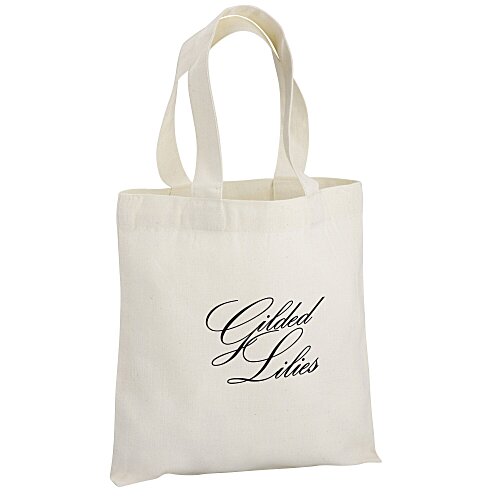 Cotton Sheeting Natural Economy Tote - 9 1/2 inches x 9 inches - 24 hr Main Image