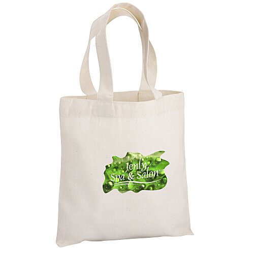 Cotton Sheeting Natural Economy Tote - 9 1/2 inches x 9 inches - Full Color Main Image