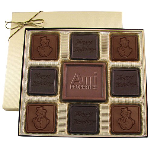 Centerpiece Chocolates - 6 oz. - Happy Holidays & Snowman Main Image