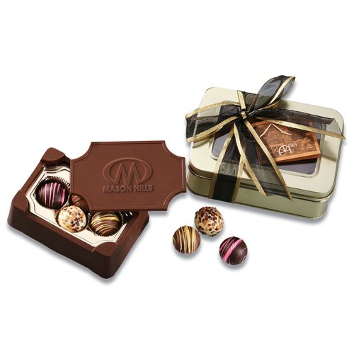 Dark Chocolate Box w/Truffles - Small Main Image