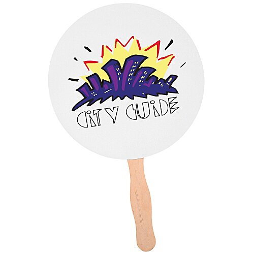 Hand Fan - 8-inch Round - Full Color Main Image