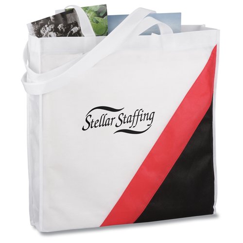 Polypropylene Diagonal Stripe Tote Main Image