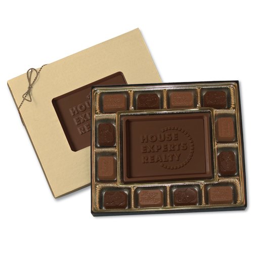 Boxed Chocolates - 8 oz. - Happy Holidays & Snowman Main Image