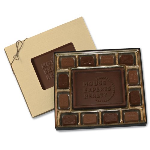 Boxed Chocolates - 8 oz. - Thank You & Puzzle Piece Main Image