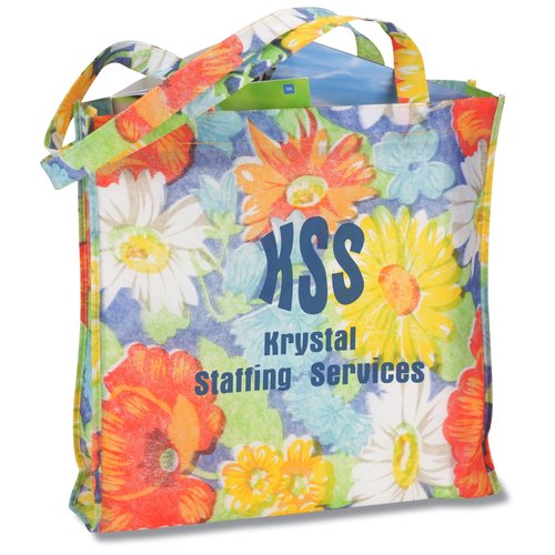 Polypropylene Patterned Gusseted Tote Main Image