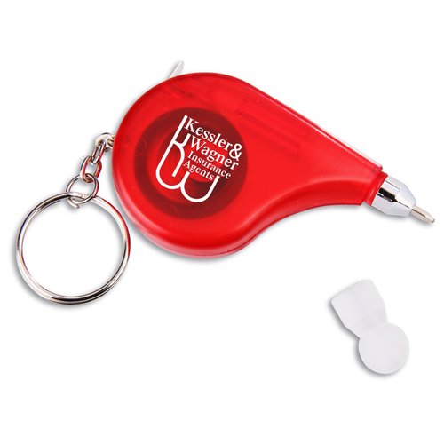 Tape Measure Pen with Keyring Main Image