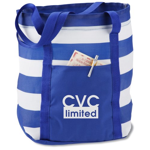 Striped Mesh Tote Main Image