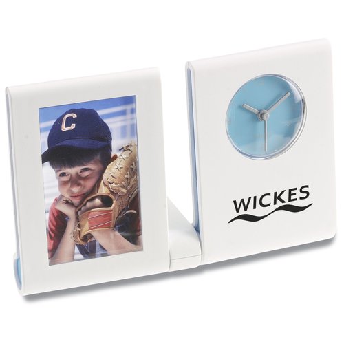 Fold-Away Analog Clock & Frame Main Image