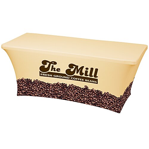 Hemmed Closed-Back UltraFit Table Cover - 6 feet - Full Color Main Image