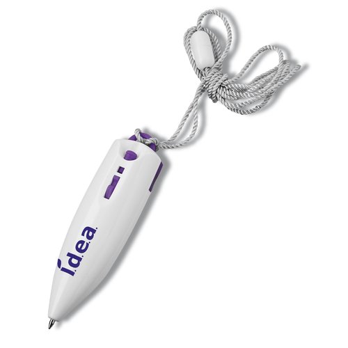 Neck Ballpoint Pen w/Adhesive Notes - Closeout Main Image