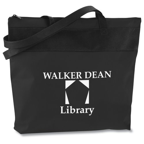 Contrast Zippered Convention Tote Main Image