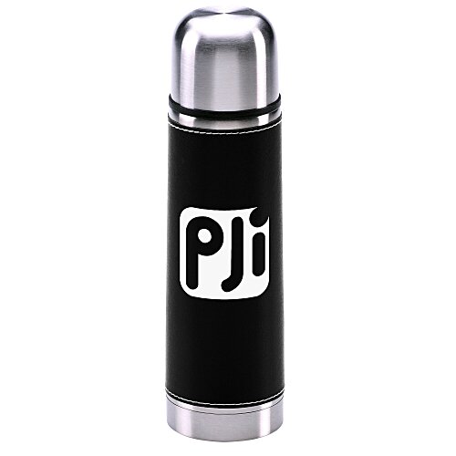 Leatherette Vacuum Bottle - 16 oz. - Screen Main Image