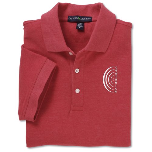 Devon & Jones Recycled Pima Melange Polo - Men's Main Image
