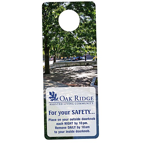 Flexible Plastic Door Hanger - Full Color Main Image