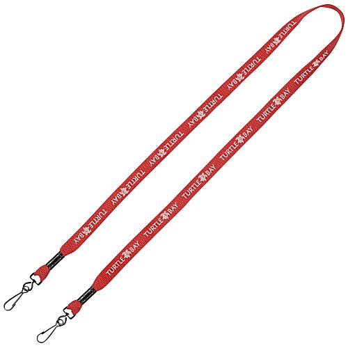 Knit Cotton Lanyard - 5/8" - 2 Swivel Hooks Main Image