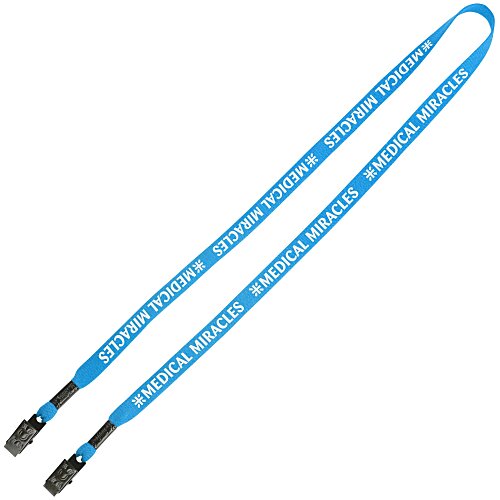 Knit Cotton Lanyard - 5/8" - 2 Bulldog Clips Main Image