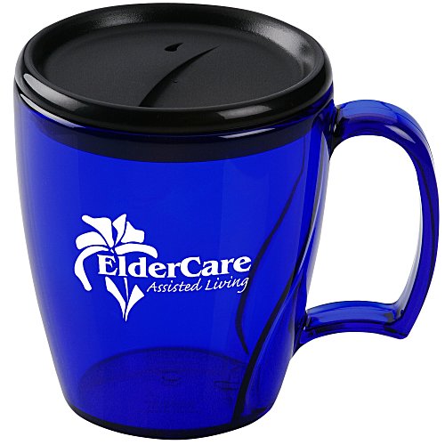 Arrondi Acrylic Mug with Lid - 14 oz. - Translucent Main Image