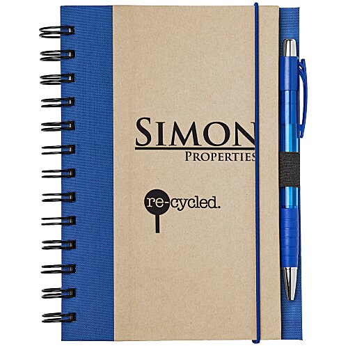 Eco Design Recycled Color Spine Spiral Notebook - 24 hr Main Image