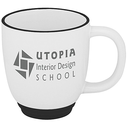 Two-Tone Bistro Mug - 12 oz. - White - 24 hr Main Image