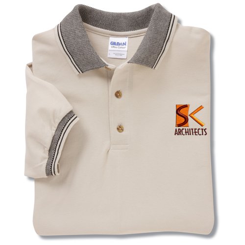 Gildan Jacquard Pique Polo w/ Birdseye Trim Main Image
