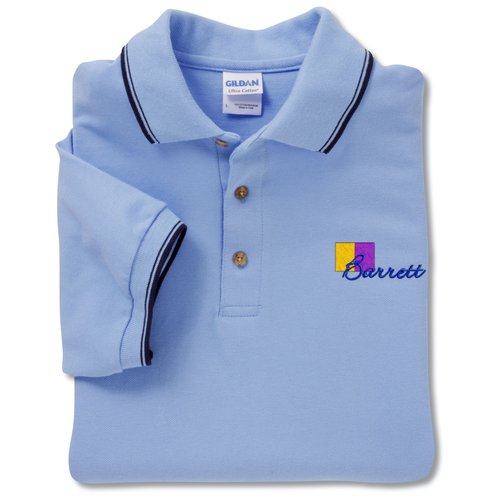 Gildan Pique Polo w/ Pinstripe Trim Main Image