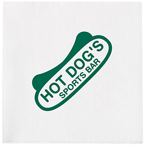 Beverage Napkin - 1-ply - White - Linen Embossed - Low Qty Main Image