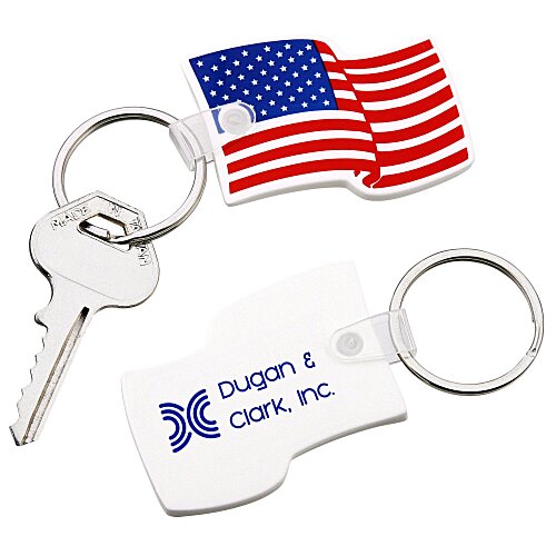 US Flag Stock Soft Keychain Main Image