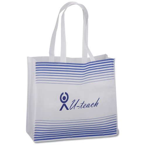 Line Pattern Tote w/Blue Lines Main Image