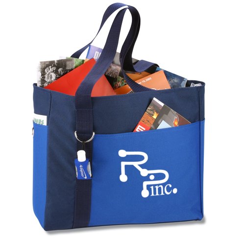 Color Block Beach Tote - Closeout Main Image