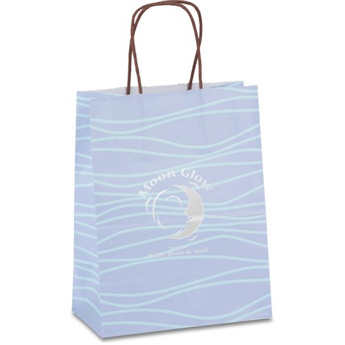Kaleidoscope Shopping Bag - 10-1/2" x 8" - Blue Lagoon Main Image
