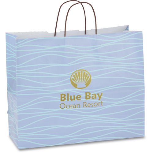Kaleidoscope Shopping Bag - 13" x 16" - Blue Lagoon Main Image