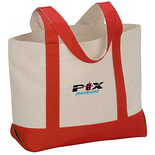 Marketplace Snap Closure Tote Bag - Embroidered Main Image