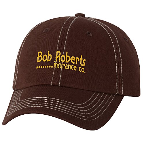 Bio-Washed Cap - Contrast Stitching - Transfer Main Image
