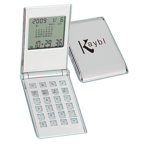 Slim Aluminum World Time Clock Main Image