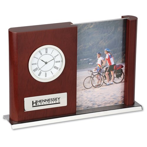 Rosewood Finish Photo Frame Clock Main Image