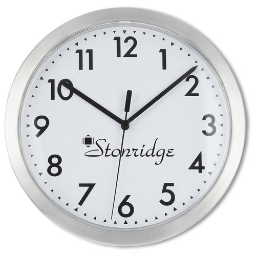 Metallic Edge Slim Wall Clock - 10" Main Image