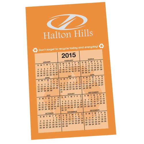 Bic 20 mil Calendar Magnet – Recycle - Colors Main Image