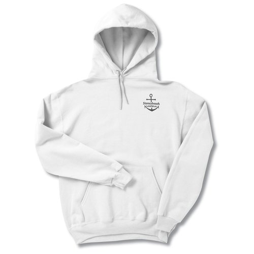 Jerzees NuBlend Hooded Sweatshirt - Screen - White Main Image