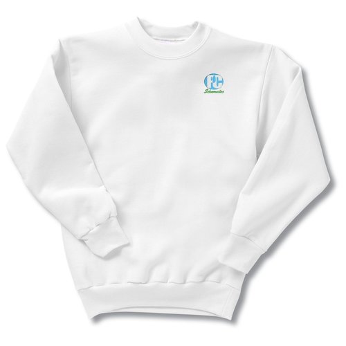 Hanes ComfortBlend Sweatshirt - Youth - Embroidered - White Main Image