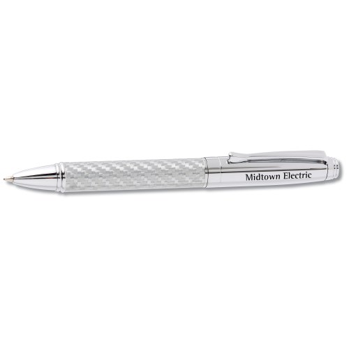 Silver Carbon Fiber Metal Pen Main Image