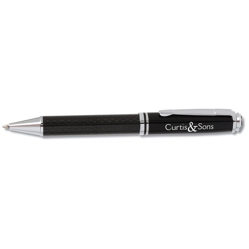 Black Carbon Fiber Metal Pen - Ballpoint Main Image