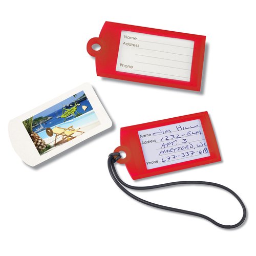 Mini Silicone Luggage Tag with Magnet - Closeout Main Image