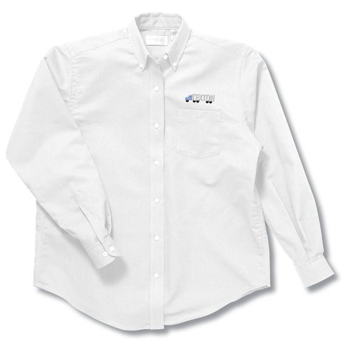 Van Heusen LS Wrinkle-Free Oxford - Men's - White Main Image