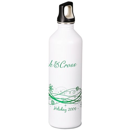 h2go Stainless Steel Bottle - 24 oz. - Hol Design - White Main Image