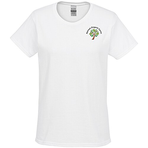 Gildan 6 oz. Ultra Cotton T-Shirt - Ladies' - Embroidered - White Main Image