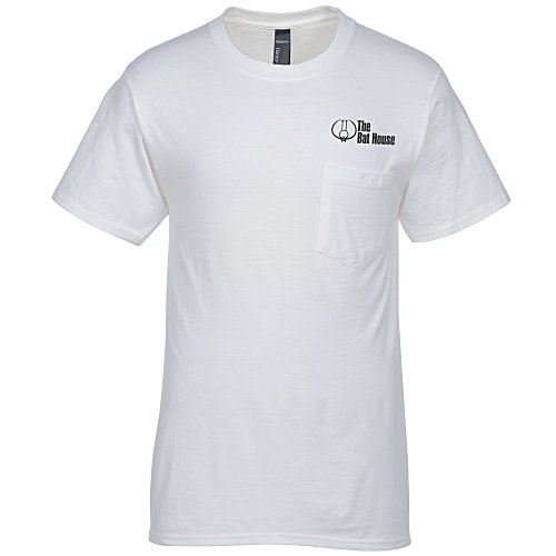 Hanes Beefy-T with Pocket - White Main Image