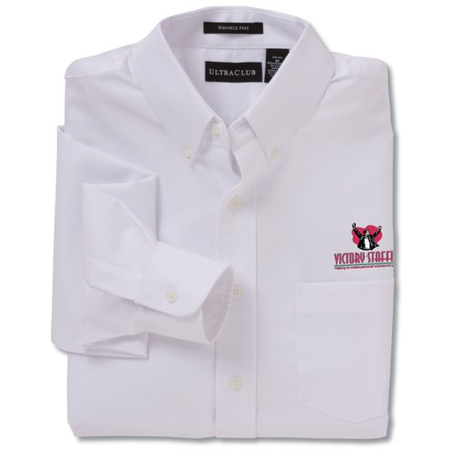 Ultra Club 60/40 Oxford Dress Shirt - Men's - White Main Image